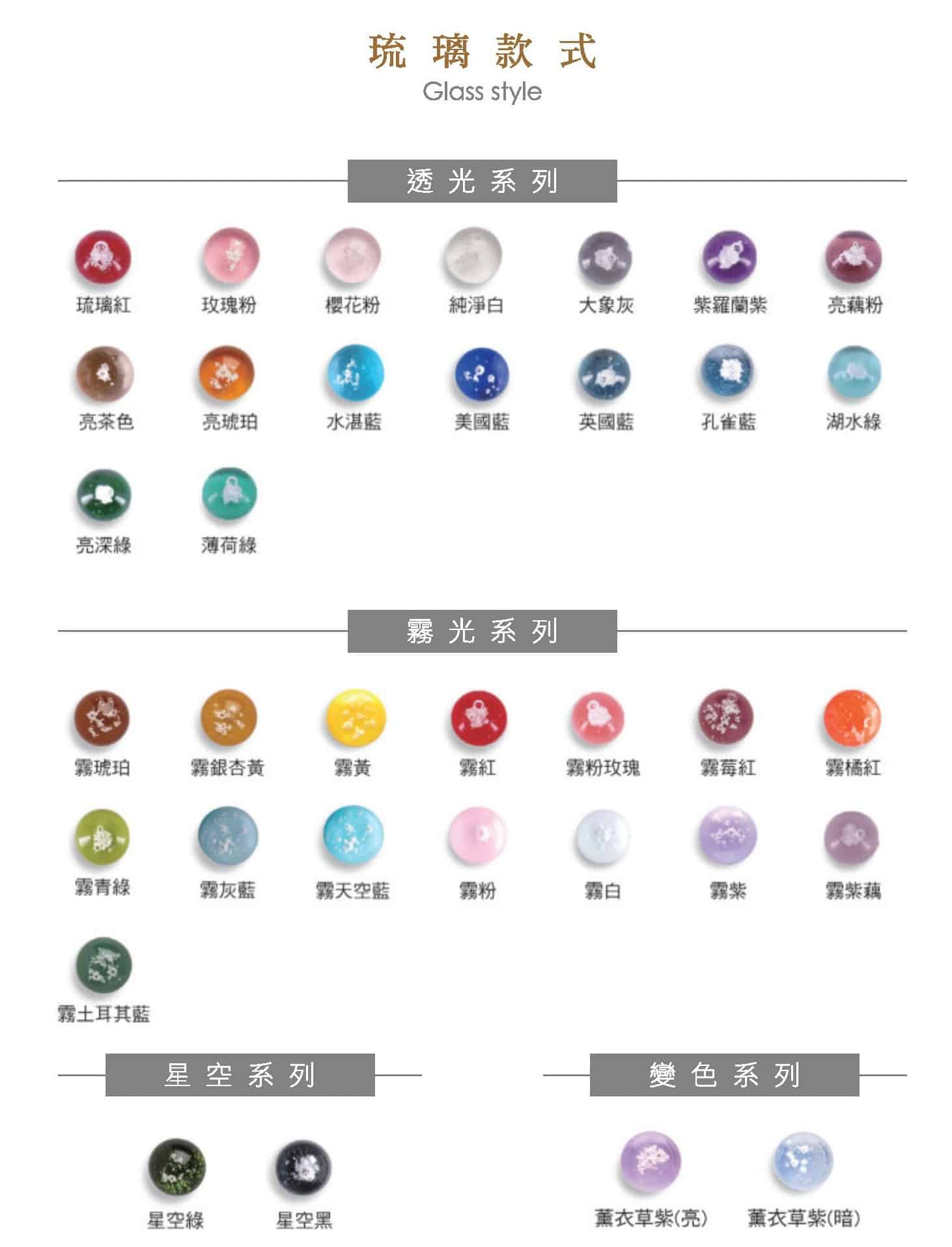 2025琉璃珠顏色 琉璃珠全系列